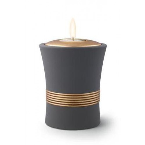 Ceramic Candle Holder Keepsake Urn (Luxor Design) – GRAPHITE